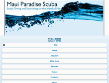 Tablet Screenshot of mauiparadisescuba.com